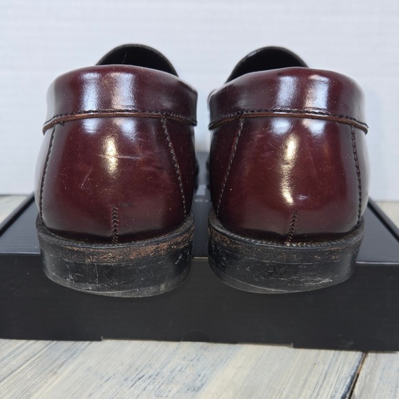 Florsheim Imperial Mens Burgundy Leather Penny Loafer Dress Shoes Size 8.5 D - Picture 3 of 6
